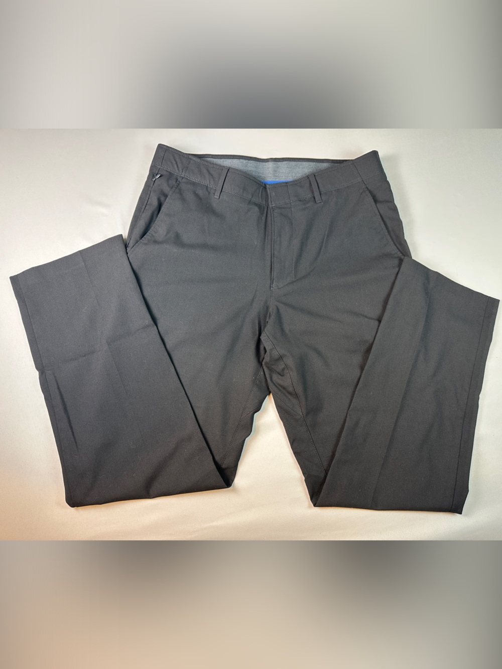 Kenneth Cole Men's Black Dress Pants Modern Straight Leg 32x29
